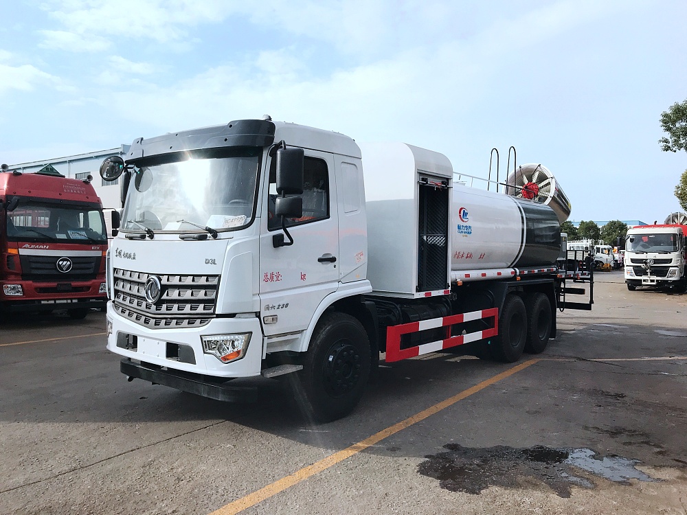 東風(fēng)專底D3L后雙橋抑塵車(國(guó)六16立方/50-120米霧炮)